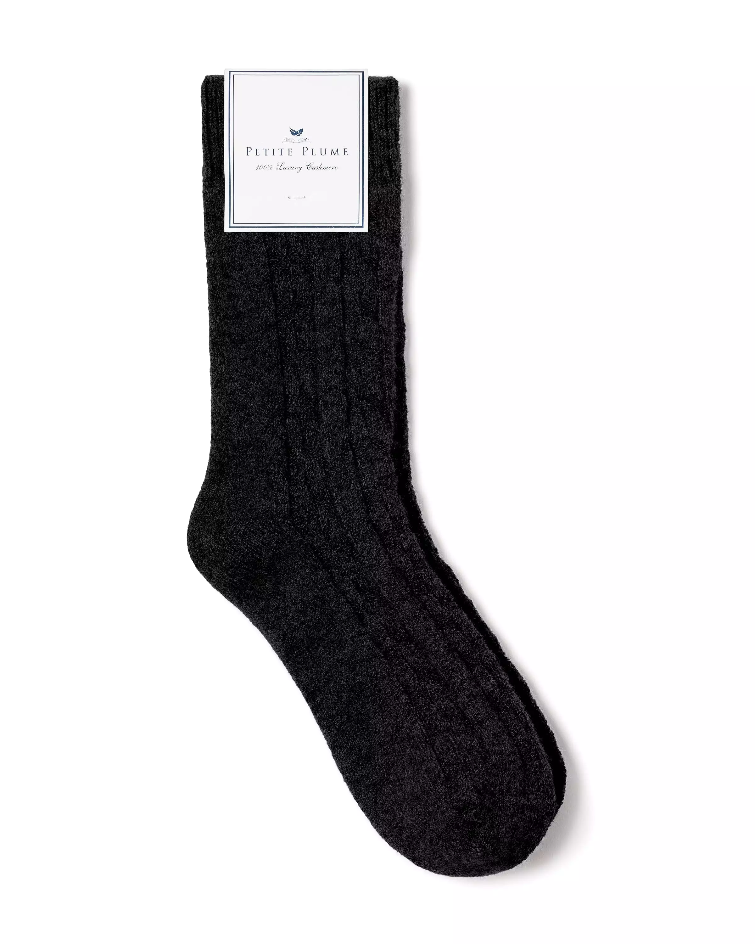 100% Cashmere Women's Socks in Black