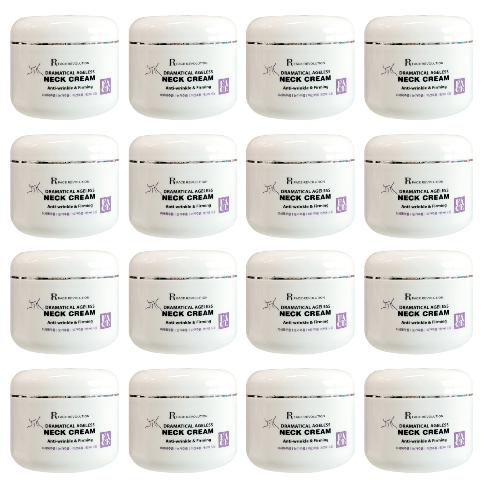 16 Pieces FACE REVOLUTION Dramatical Ageless Neck Creams 100g Wrinkles Lines Moisture Anti-ageing