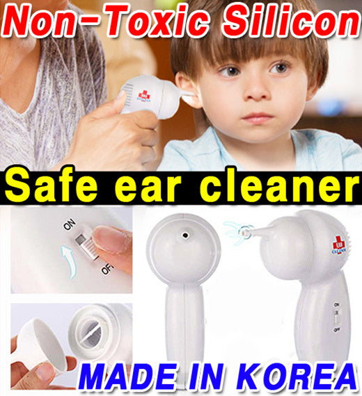 2 Pieces Ear Cleaners Wax Removers Cordless Vacuum Painless Suction Made in Korea Children Senior non-toxic silicone tube infect