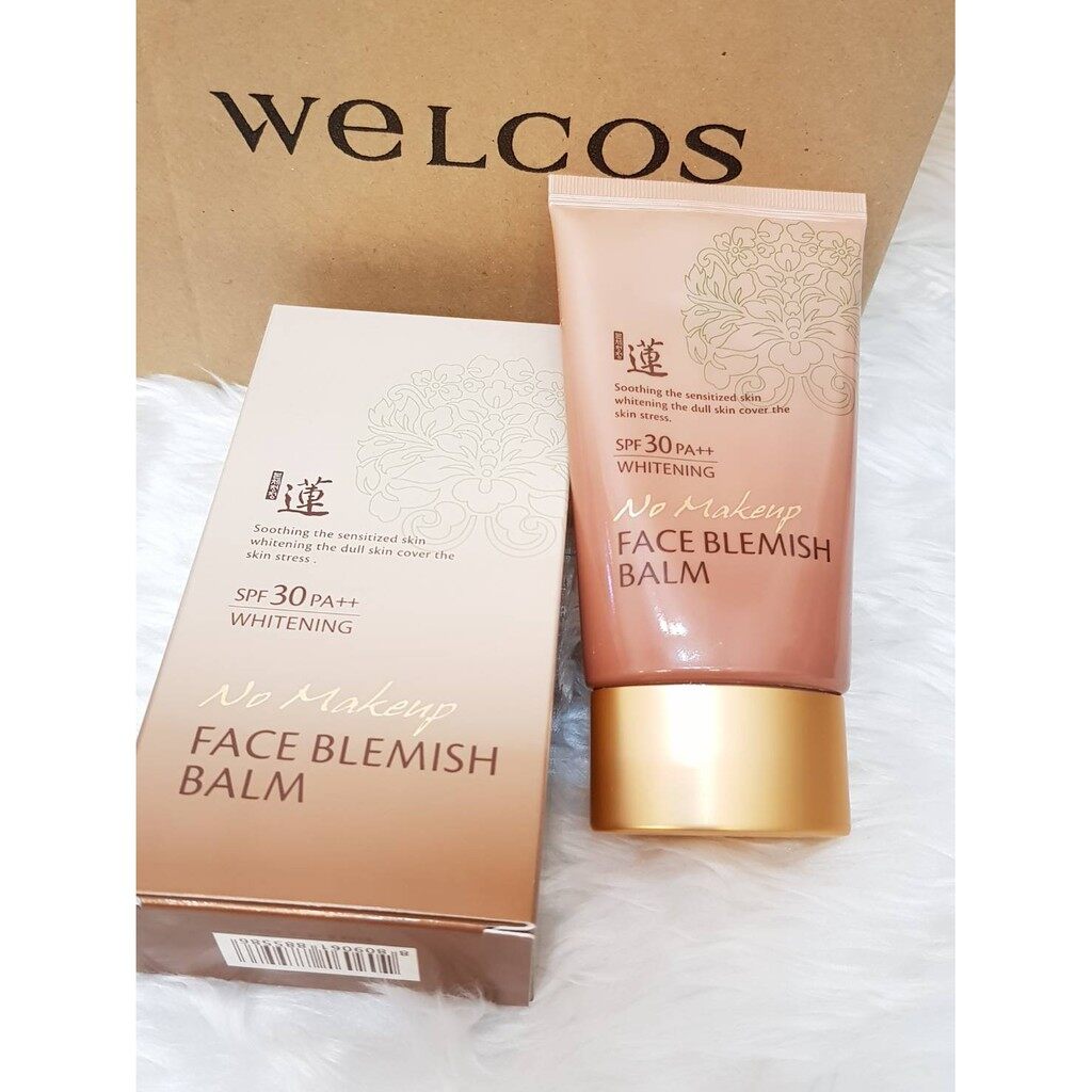 2 Pieces Welcos No Makeup Face Blemish Balm 50ml SPF30 PA++ Whitening BB Creams Cosmetics Korean Facial Beauty Sunscreens Wrinkl