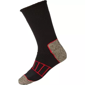 2 x Mens Explorer Copper Crew Socks Black / Grey Marle