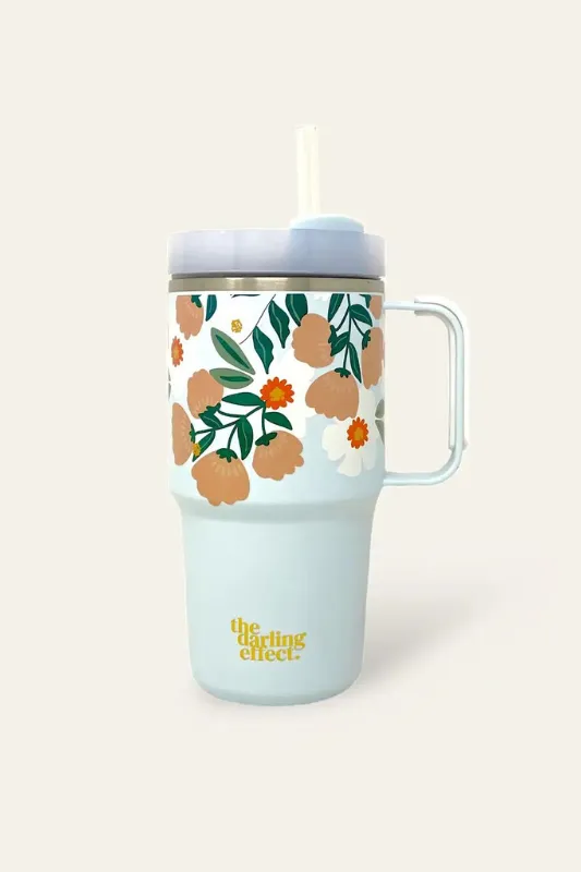 20 OZ Mini On-the-Go Tumbler - Flower Talk