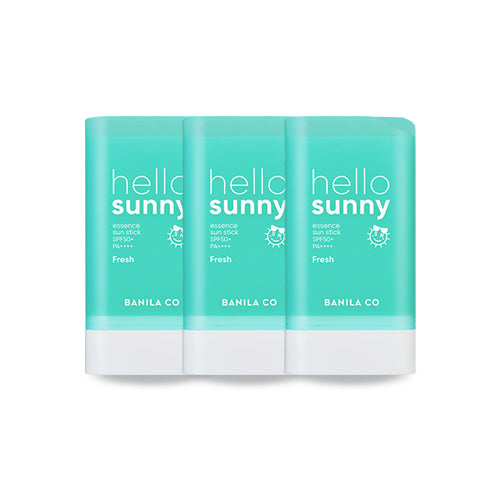 3 Pieces BANILA CO hello sunny essence sun stick Fresh SPF50+ PA++++ Korean Cosmetics After Sunscreens UV Block for Face Body