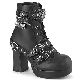 4 Inch Heel GOTHIKA-66 Black Vegan Leather