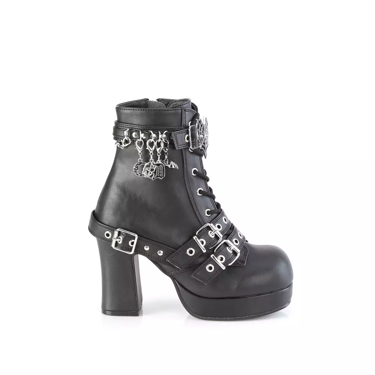 4 Inch Heel GOTHIKA-66 Black Vegan Leather