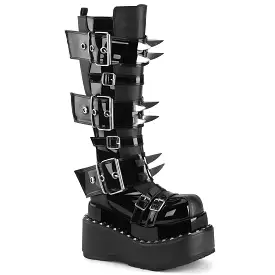 4 Inch Platform BEAR-215 Black Vegan Leather-Patent