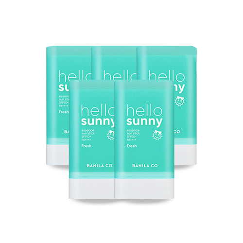 5 Pieces BANILA CO hello sunny essence sun stick Fresh SPF50+ PA++++ Korean Cosmetics After Sunscreens UV Block for Face Body