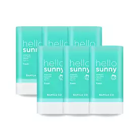 6 Pieces BANILA CO hello sunny essence sun stick Fresh SPF50+ PA++++ Korean Cosmetics After Sunscreens UV Block for Face Body