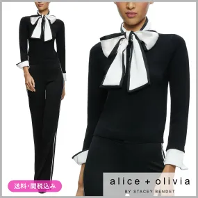 Alice+Olivia  |Casual Style Wool Bi-color Long Sleeves Plain Office Style