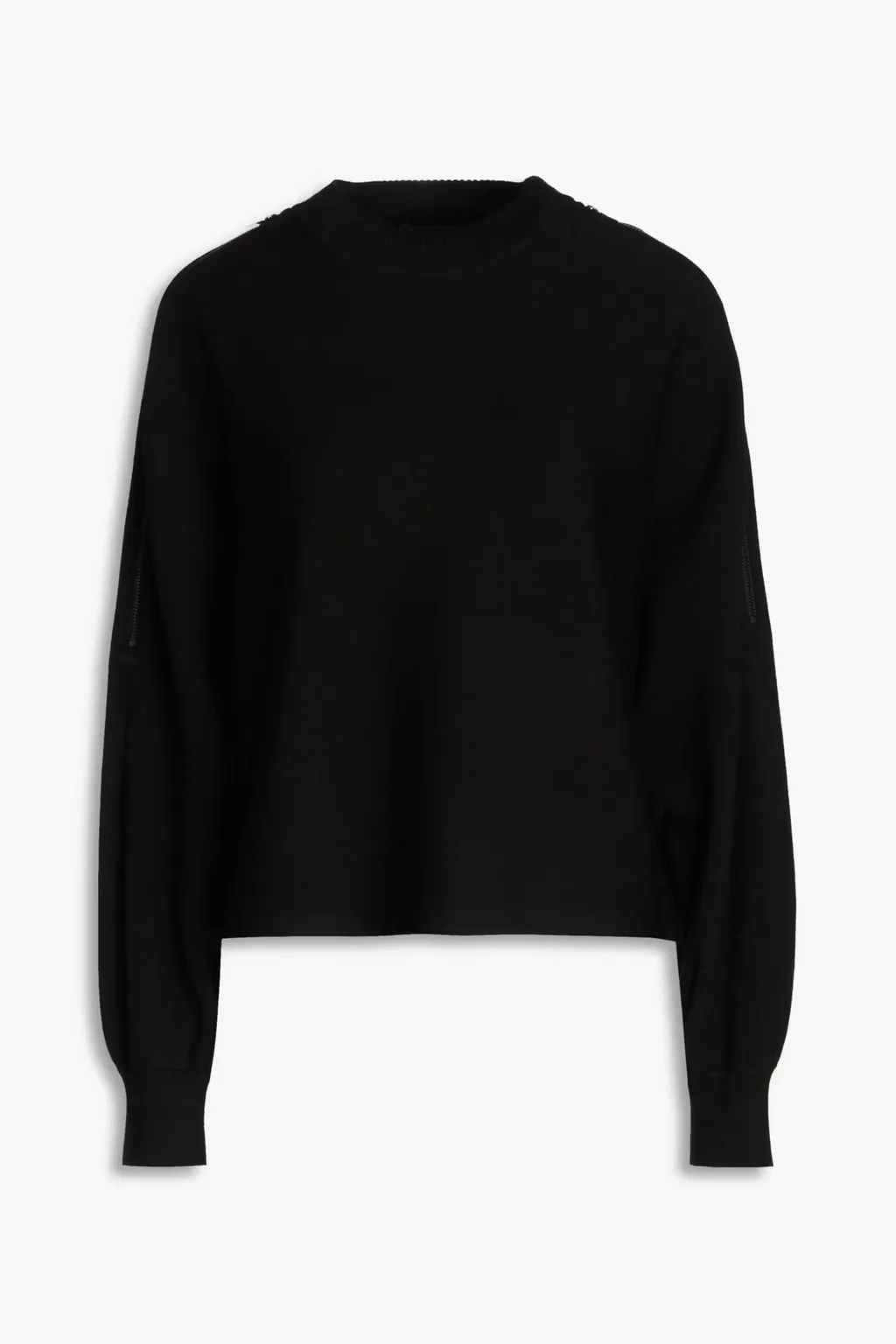 Alice+Olivia  |Crew Neck Wool Nylon Long Sleeves Plain V-neck & Crew neck