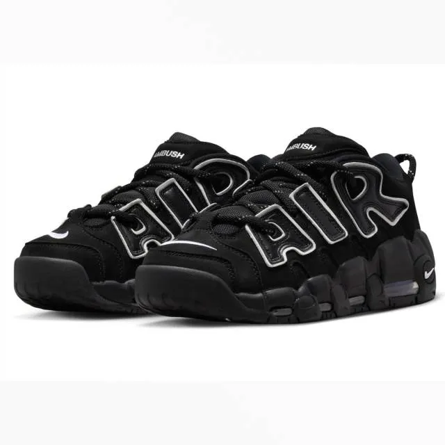 Ambush x nike air more uptempo low (black/ black/ white/ black) men us 8-13 fb1299-001