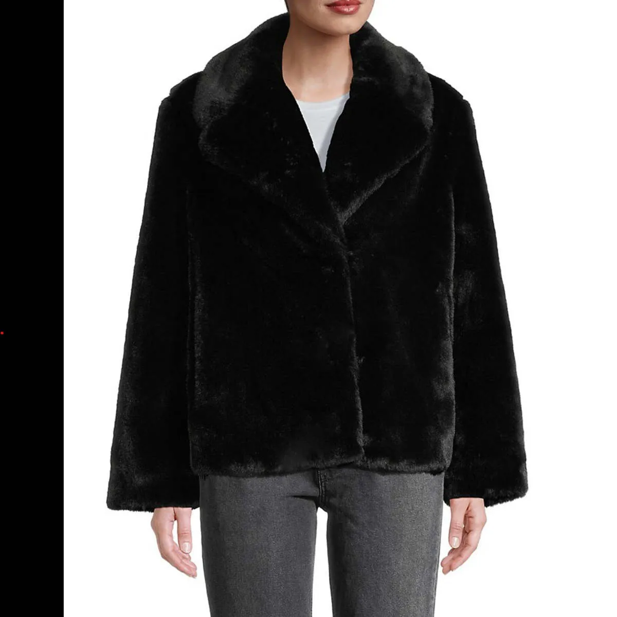 Apparis Milly Plant-Based Faux-Fur Coat - Black