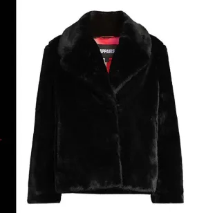 Apparis Milly Plant-Based Faux-Fur Coat - Black