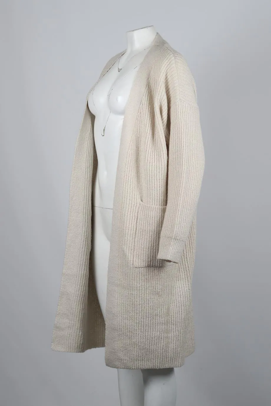 APPARIS RIBBED KNIT CARDIGAN SMALL