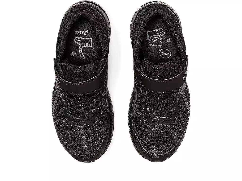 ASICS KIDS CONTEND 8 TRIPLE BLACK RUNNING SHOE