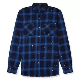 Azat Mard Blue Check Flannel Shirt