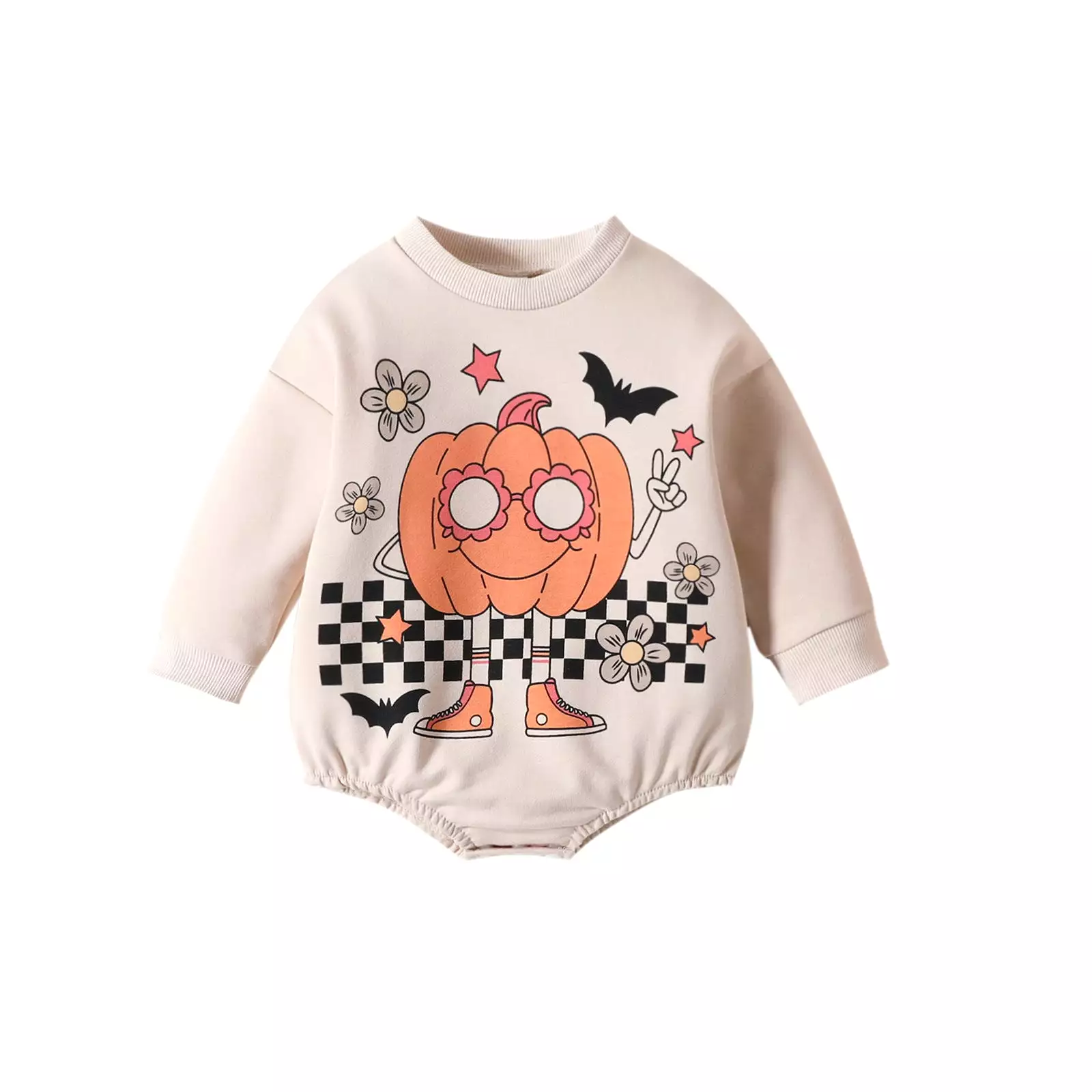 Baby Girls Boys Letters Print Halloween Rompers Wholesale 23090668