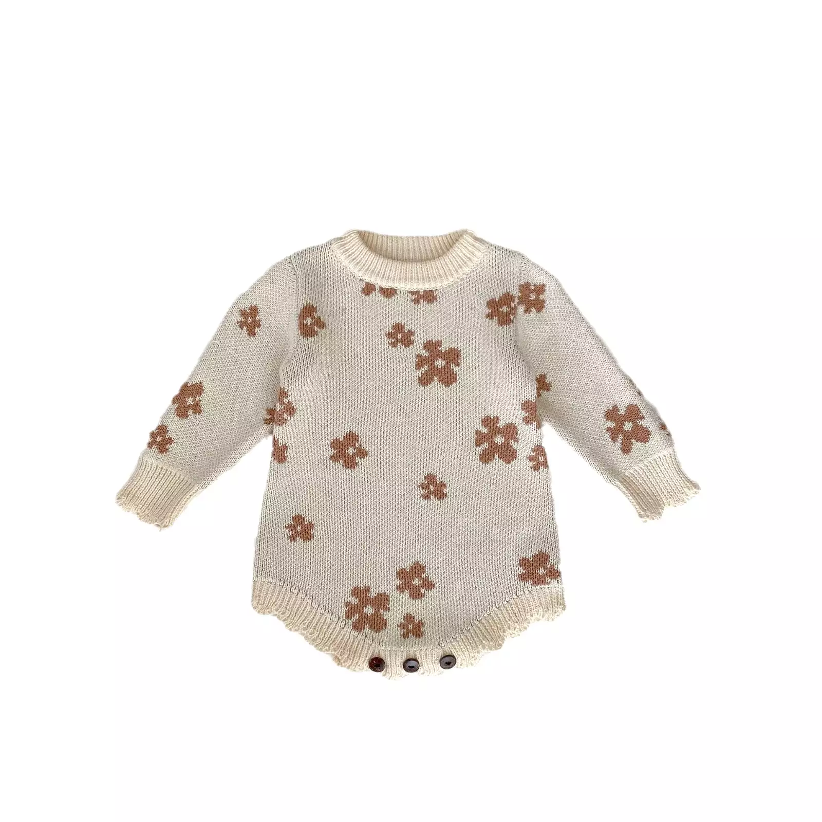 Baby Girls Flower Embroidered Rompers Wholesale 24011170