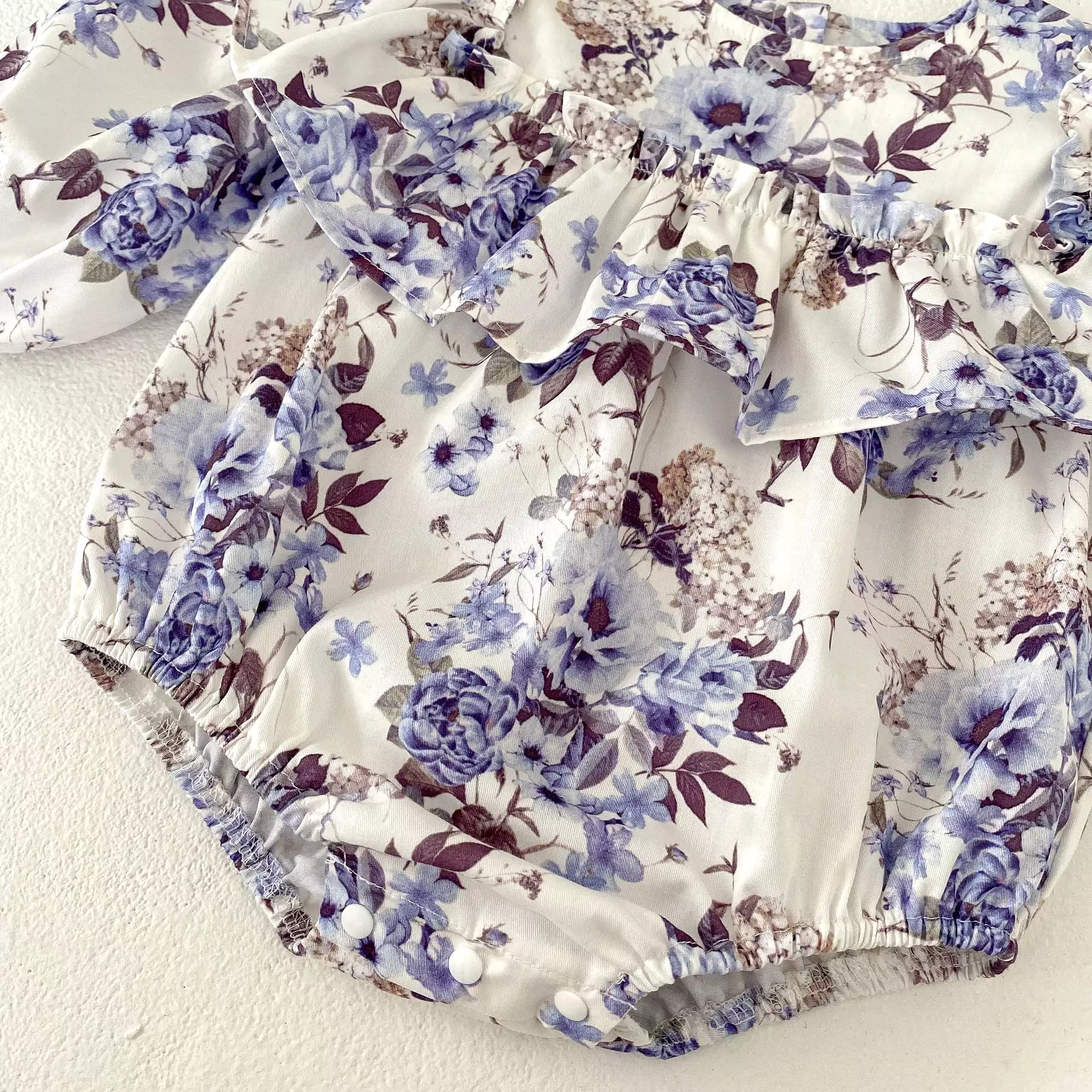 Baby Girls Flower Print Rompers Wholesale 23082885