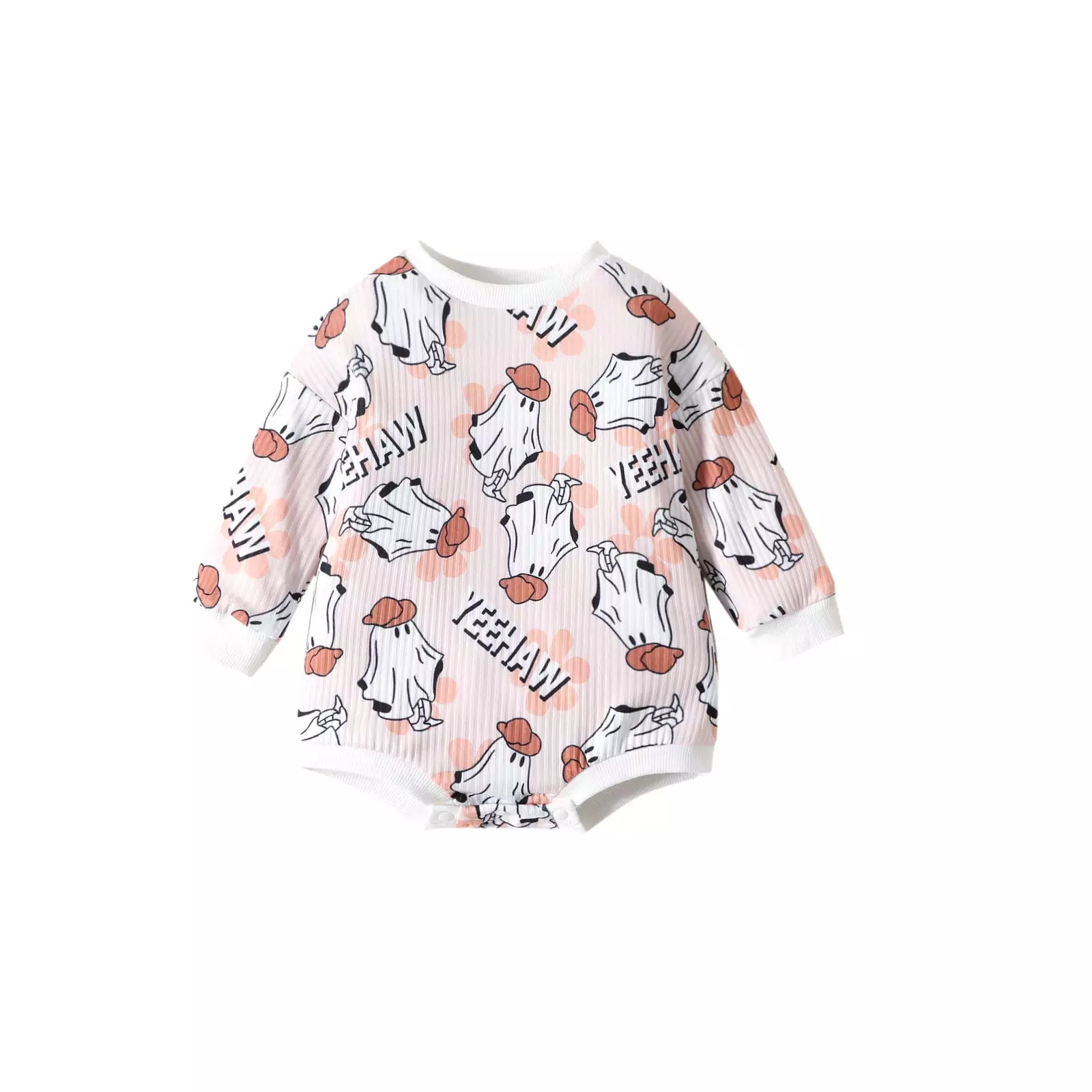 Baby Girls Letters Cartoon Print Halloween Rompers Wholesale 23090634