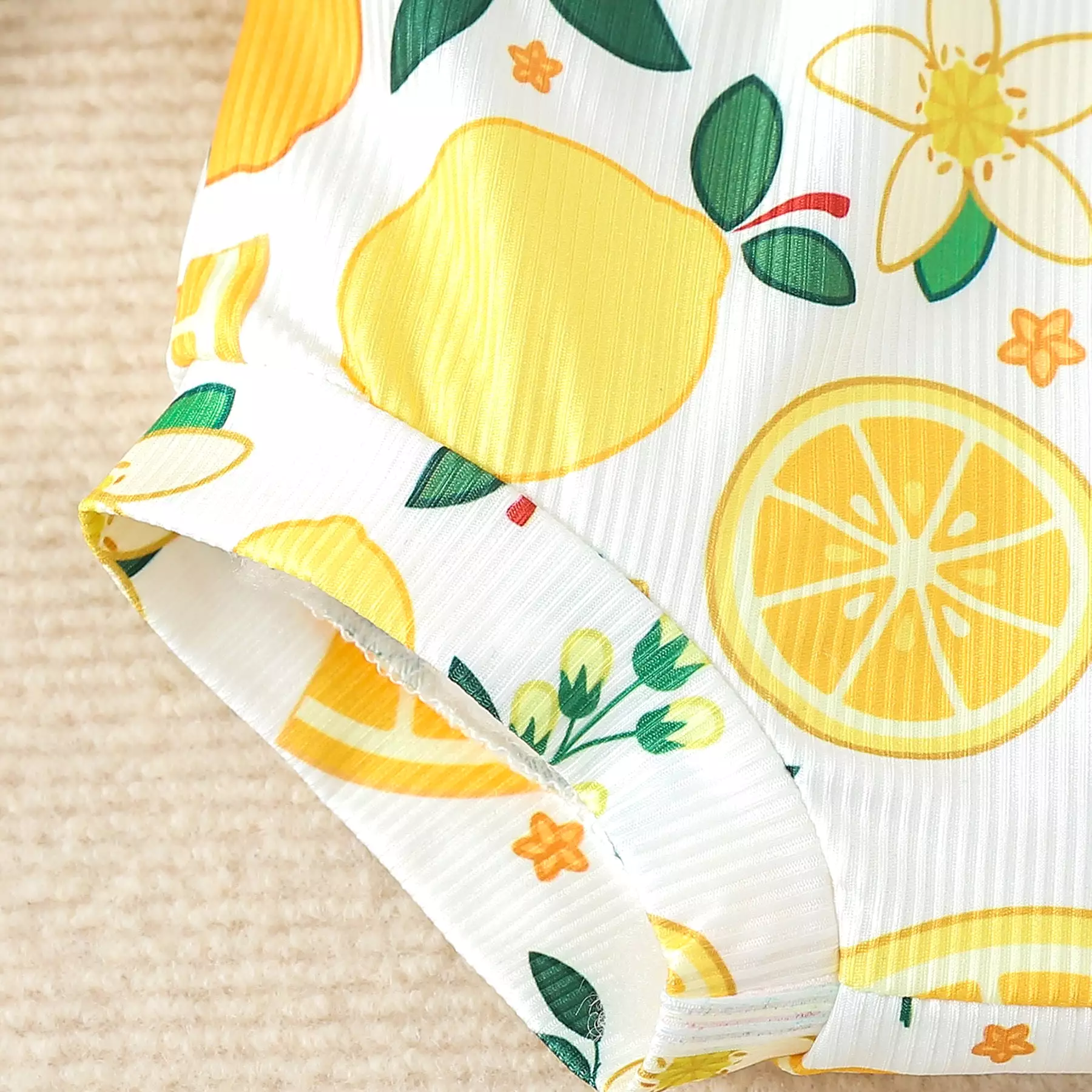 Baby Girls Letters Fruit Print Shorts Rompers Wholesale 24030160