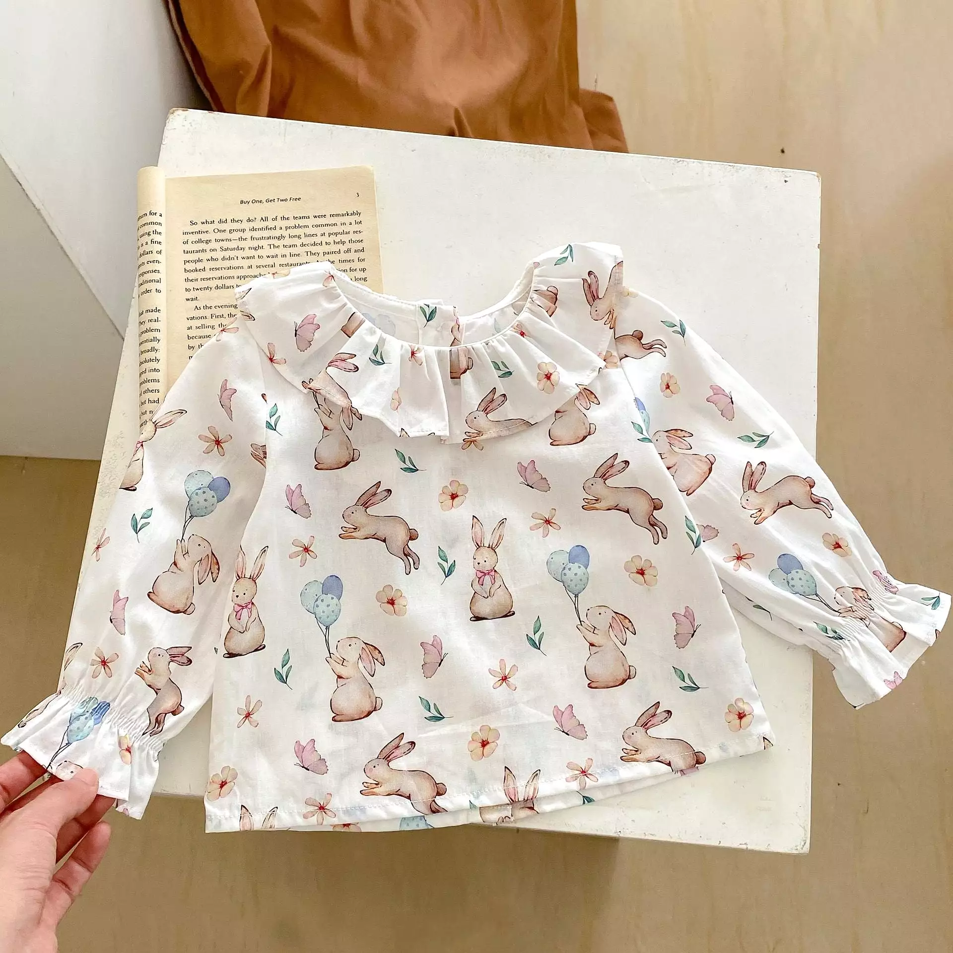 Baby Girls Solid Color Animals Print Tops And Rompers Wholesale 230828139