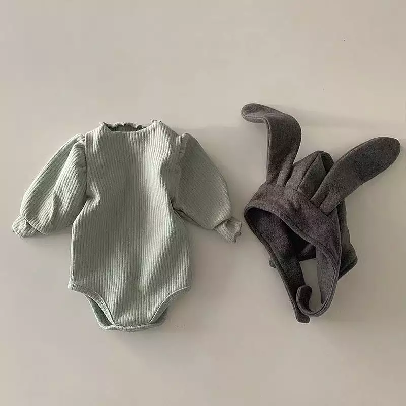 Baby Girls Solid Color Rompers Wholesale 24011110