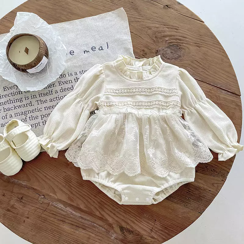 Baby Girls Solid Color Rompers Wholesale 24030132