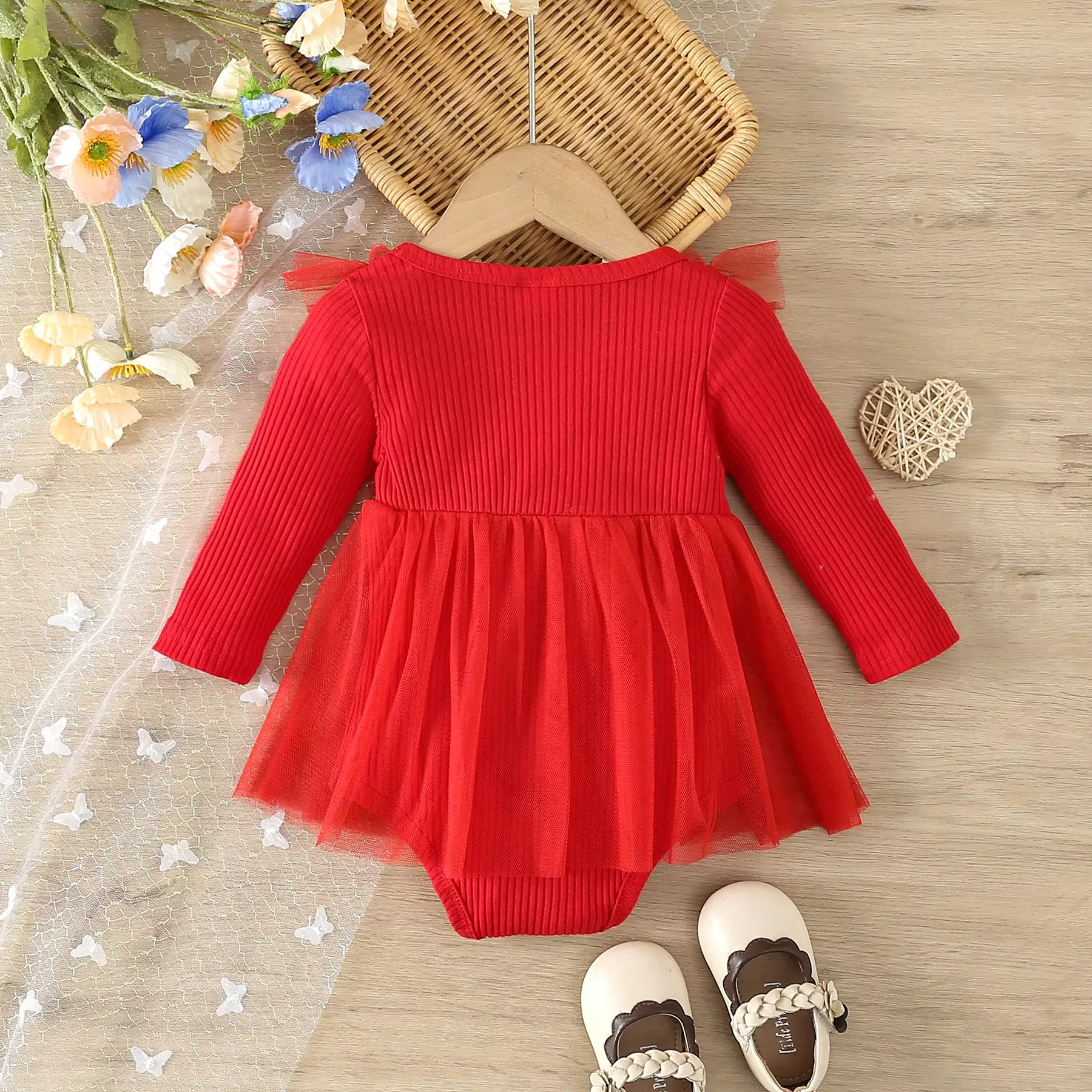 Baby Girls Solid Color Rompers Wholesale 24030136