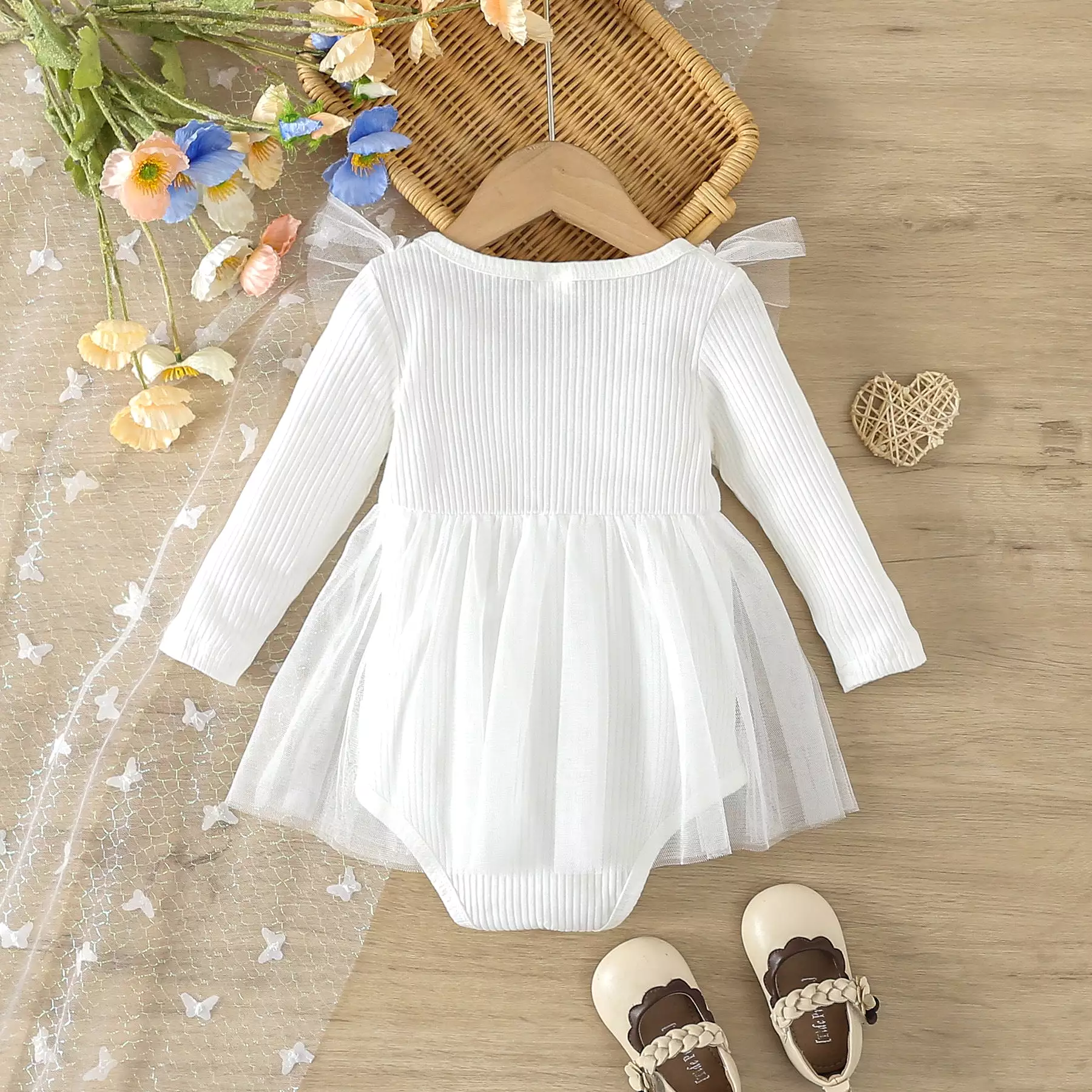 Baby Girls Solid Color Rompers Wholesale 24030136