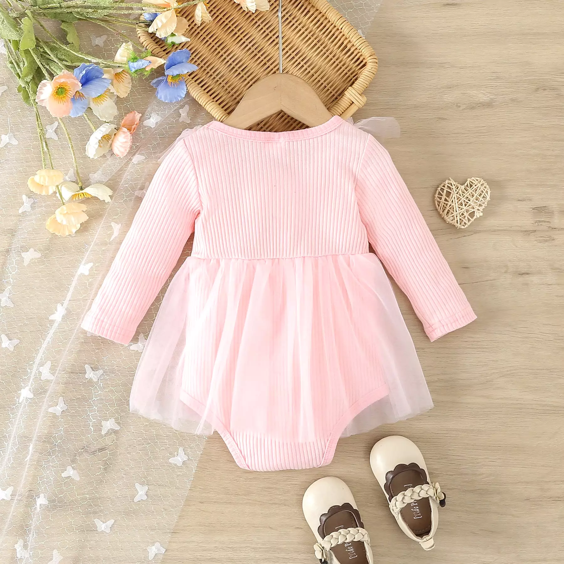 Baby Girls Solid Color Rompers Wholesale 24030136