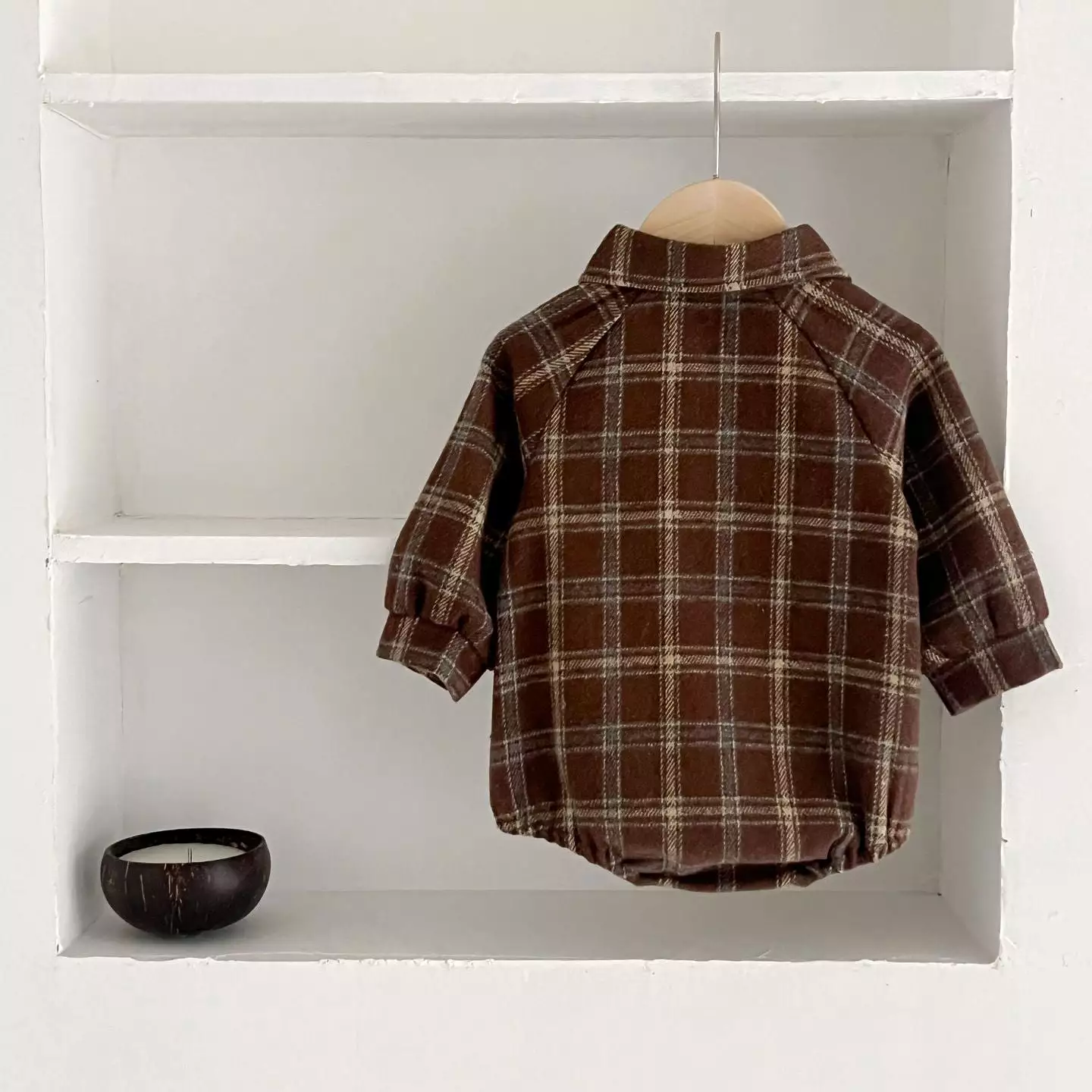 Baby Kid Boys Checked Rompers Wholesale 240301165