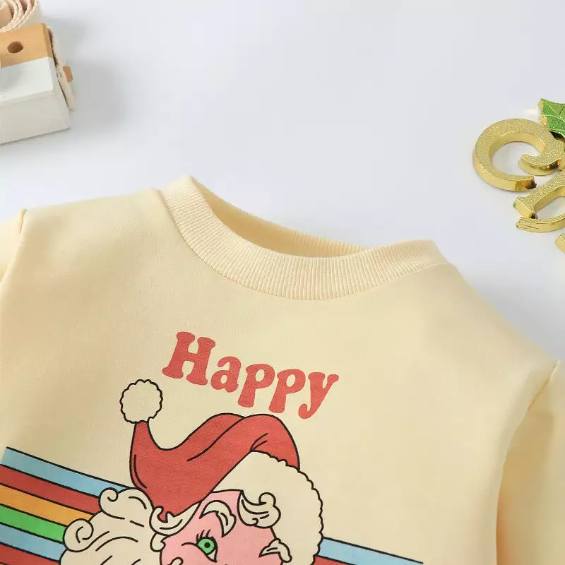 Baby Kid Girls Boys Letters Cartoon Print Christmas Rompers Wholesale 23102410