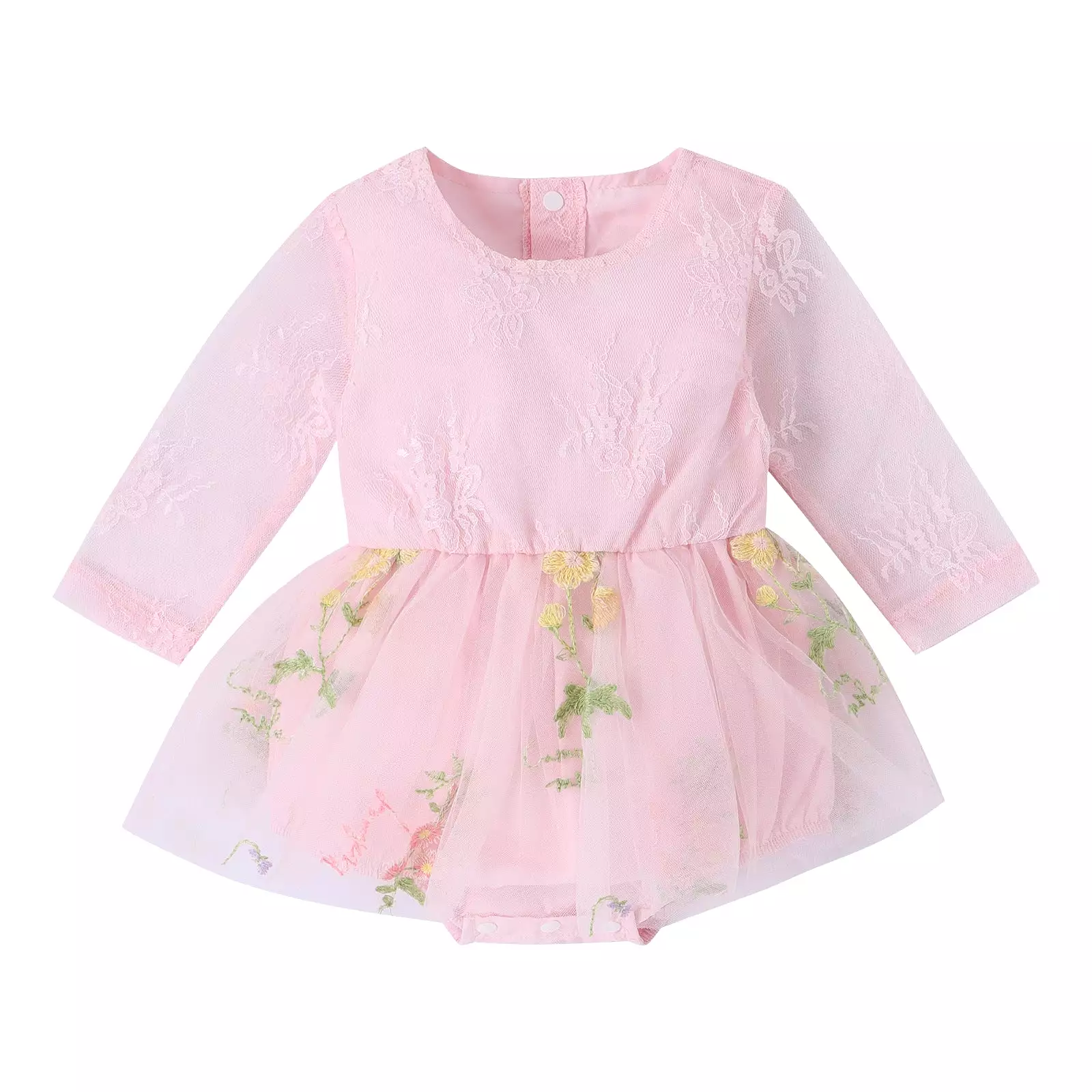 Baby Kid Girls Flower Embroidered Rompers Wholesale 24011122