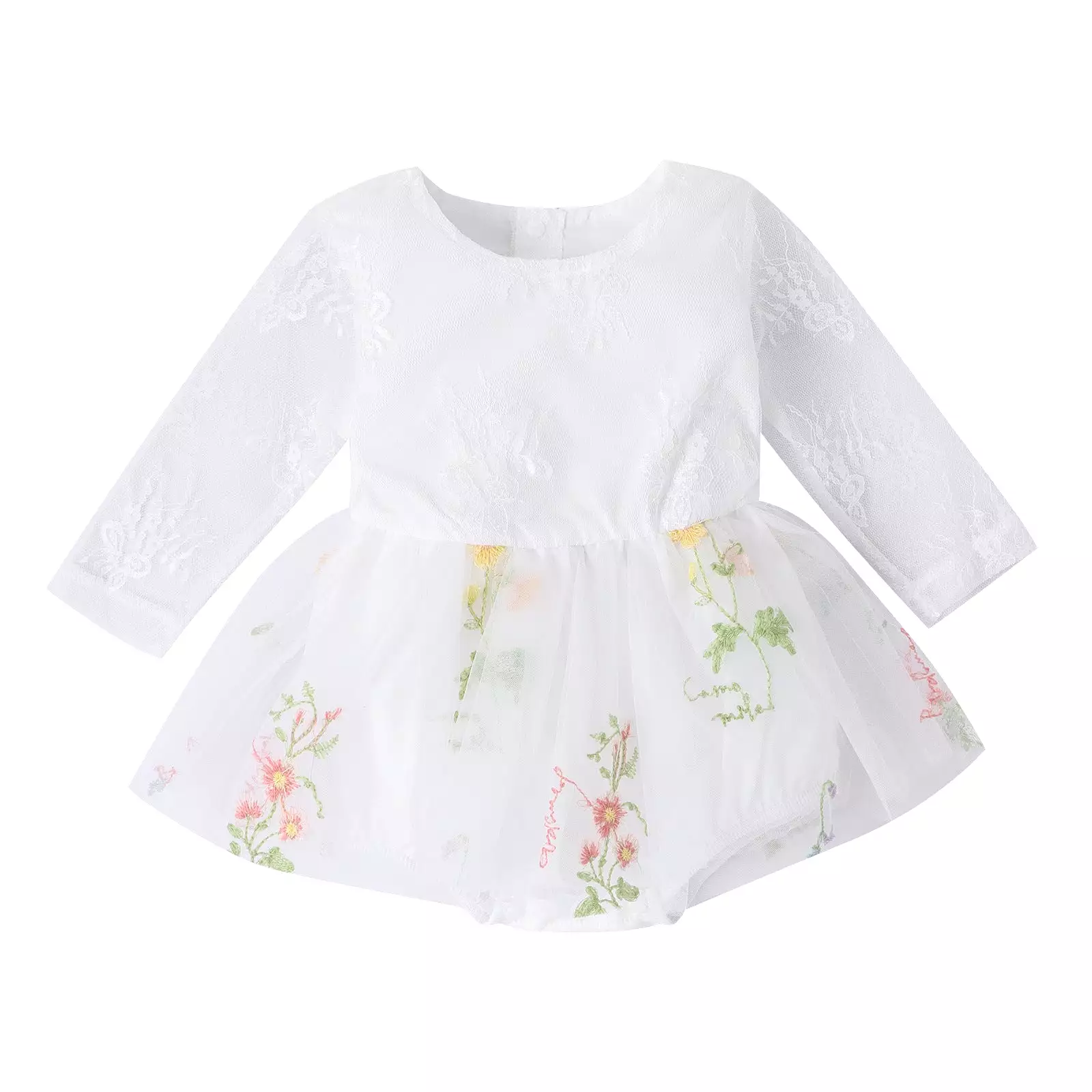 Baby Kid Girls Flower Embroidered Rompers Wholesale 24011122