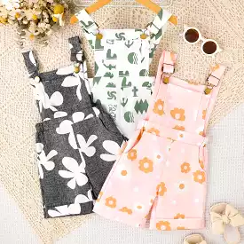 Baby Kid Girls Flower Print Rompers Wholesale 24011113