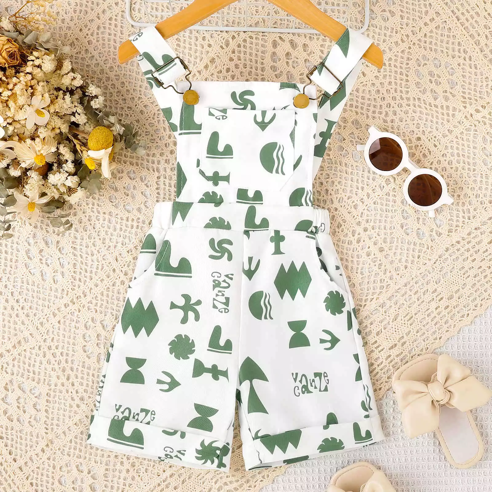 Baby Kid Girls Flower Print Rompers Wholesale 24011113