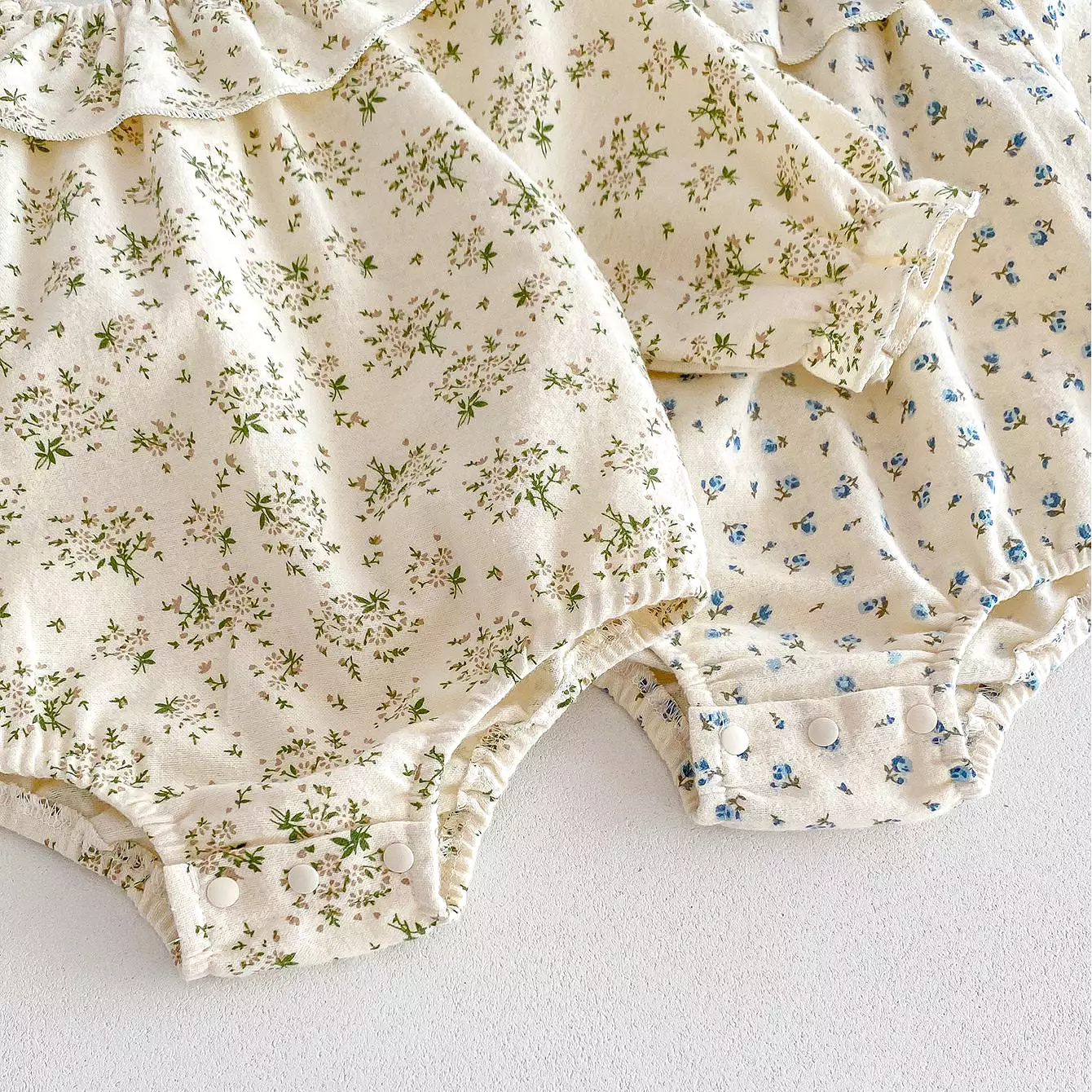 Baby Kid Girls Flower Print Rompers Wholesale 240301132