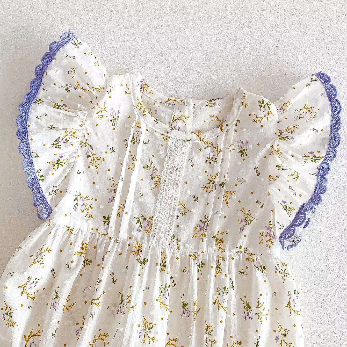 Baby Kid Girls Flower Print Rompers Wholesale 240301147