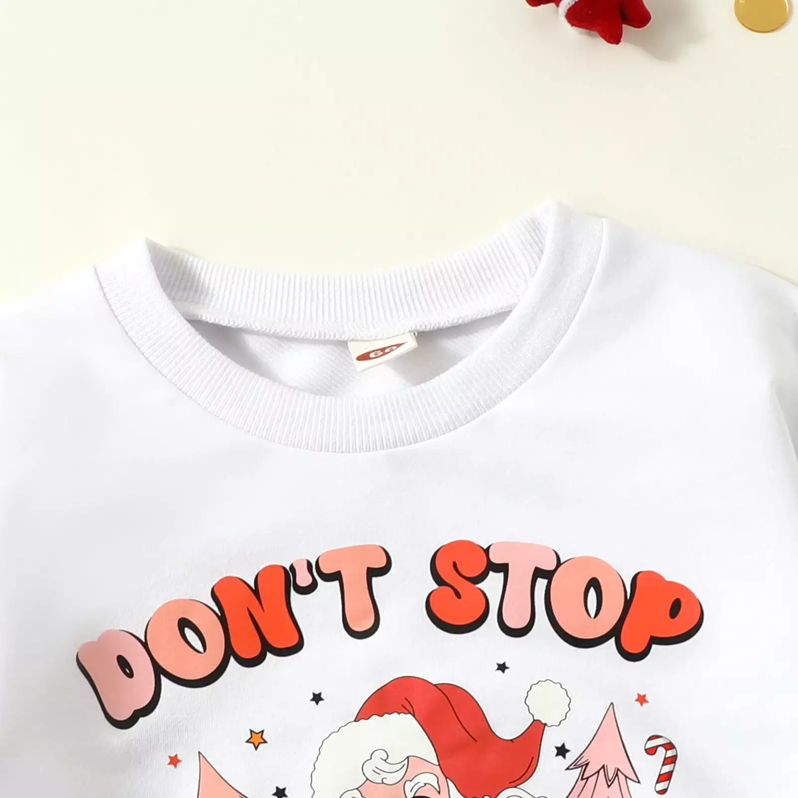 Baby Kid Girls Letters Cartoon Print Christmas Rompers Wholesale 23112102