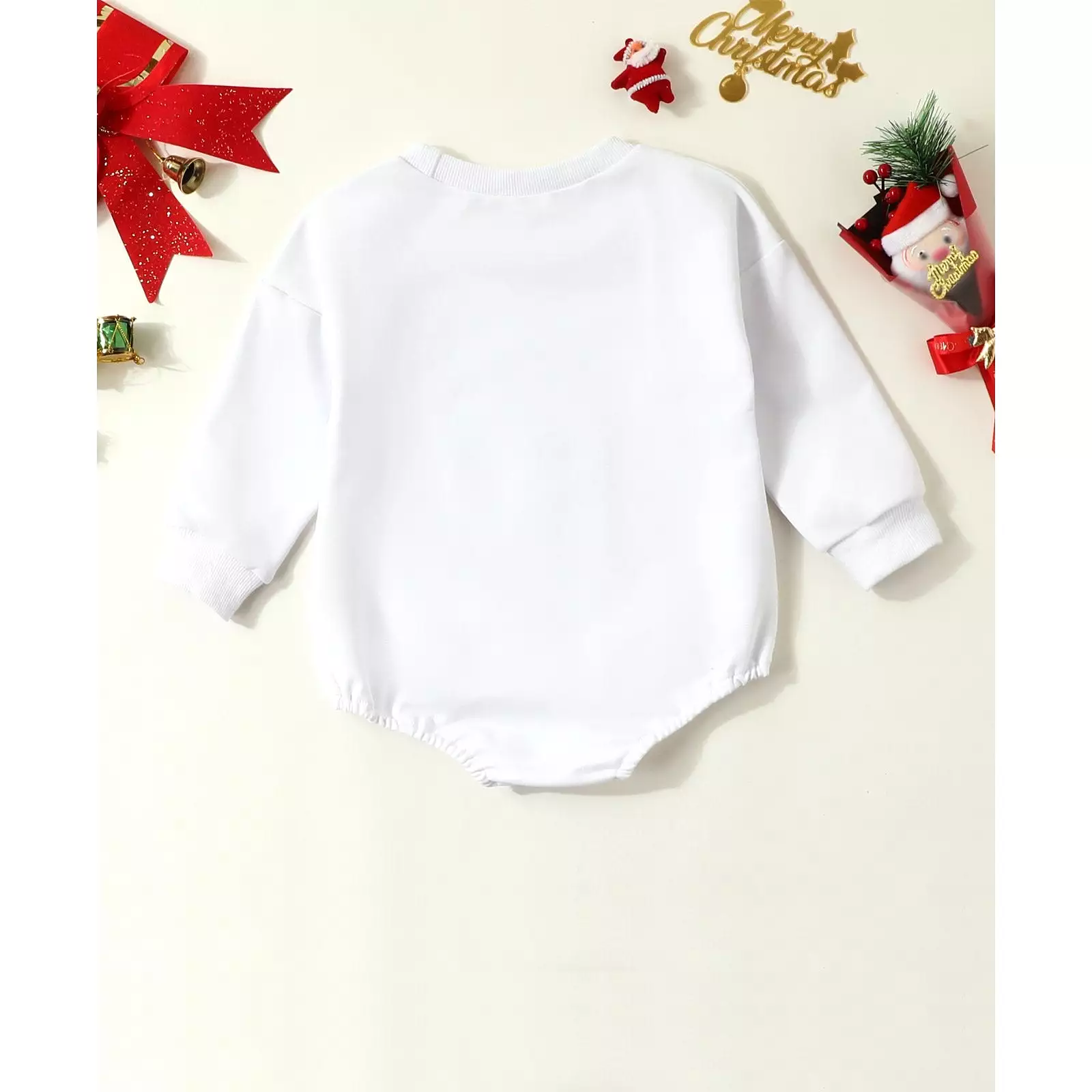 Baby Kid Girls Letters Cartoon Print Christmas Rompers Wholesale 23112102