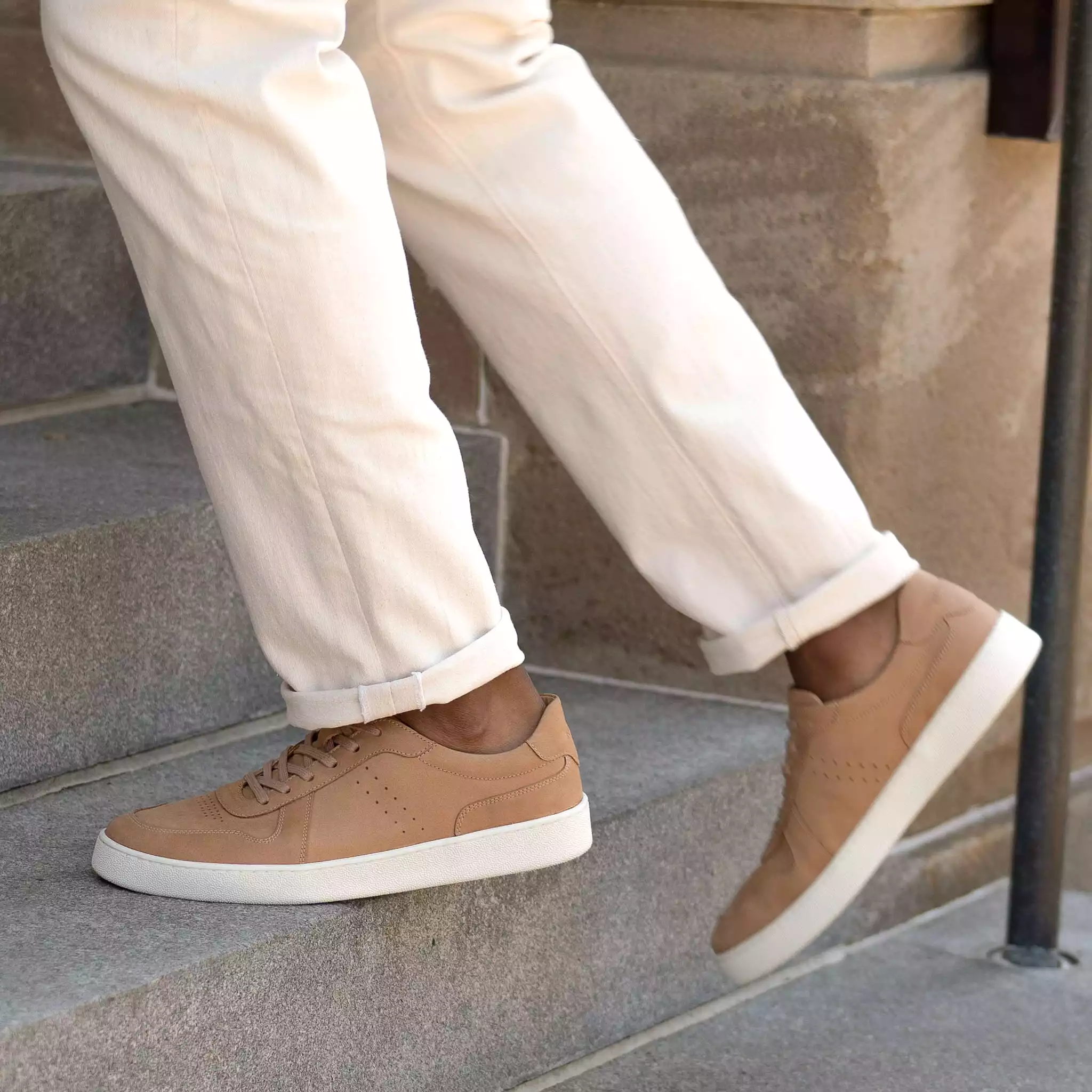 Beto Go-To Court Sneaker Almond