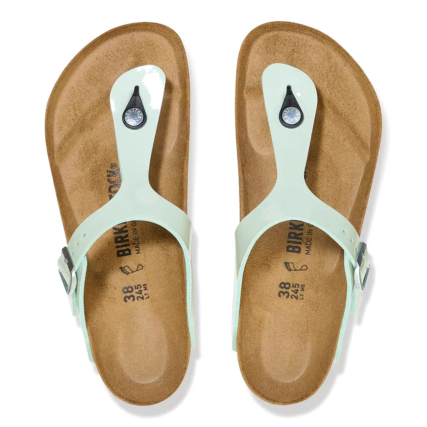 Birkenstock Women's Gizeh - Patent Surf Green