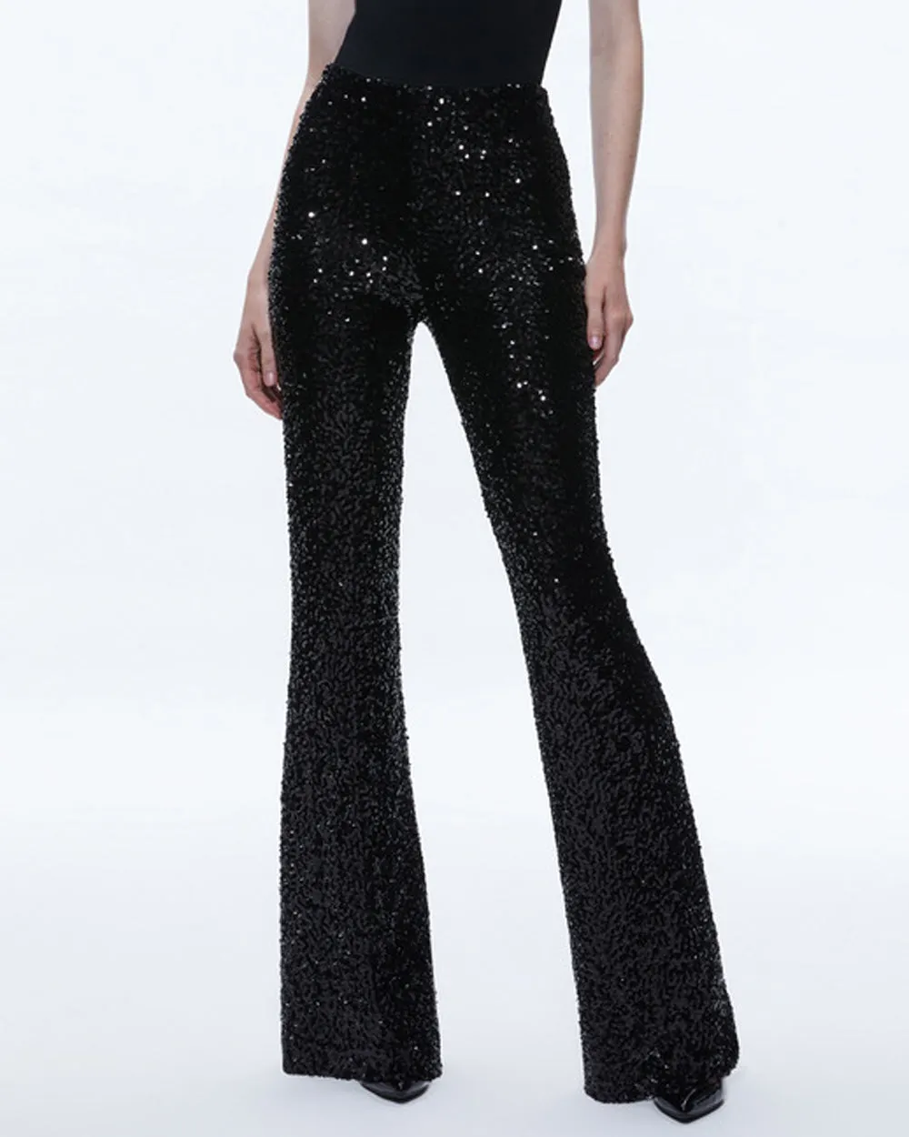 Black Sequin Lara Bootcut Pant