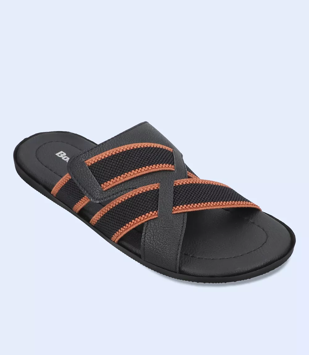 BM5541-Black-Men casual slipper