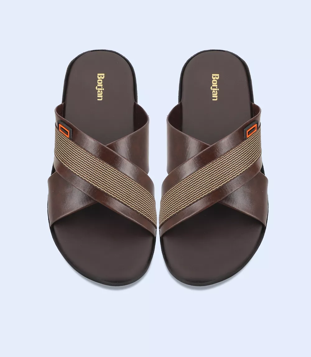 BM5551-BROWN-Men Slipper