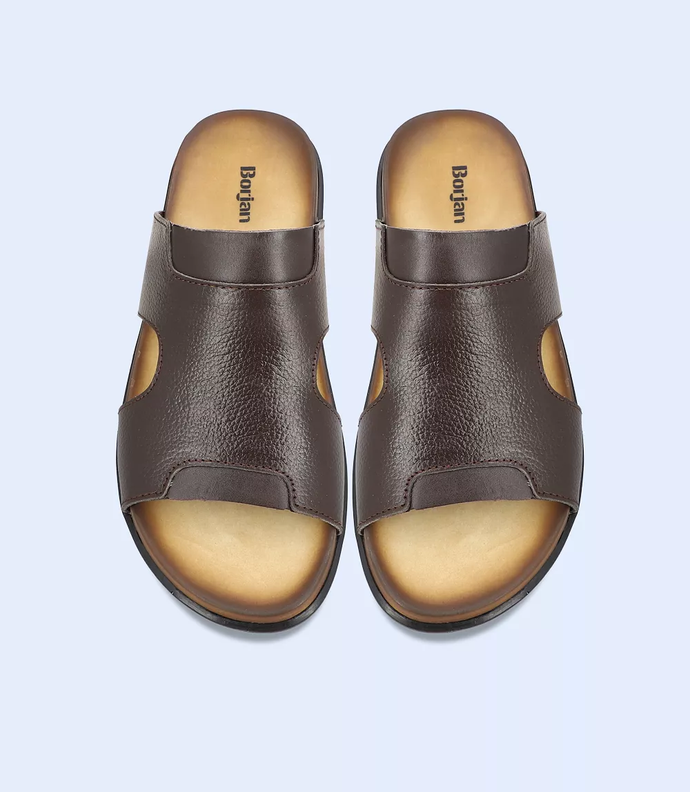 BM5802-BROWN-Men Slipper