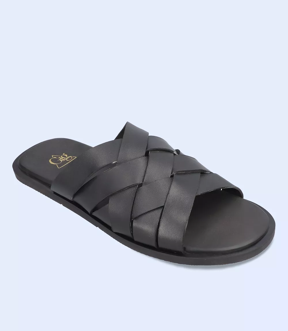 BM6188-BLACK-Men Slipper