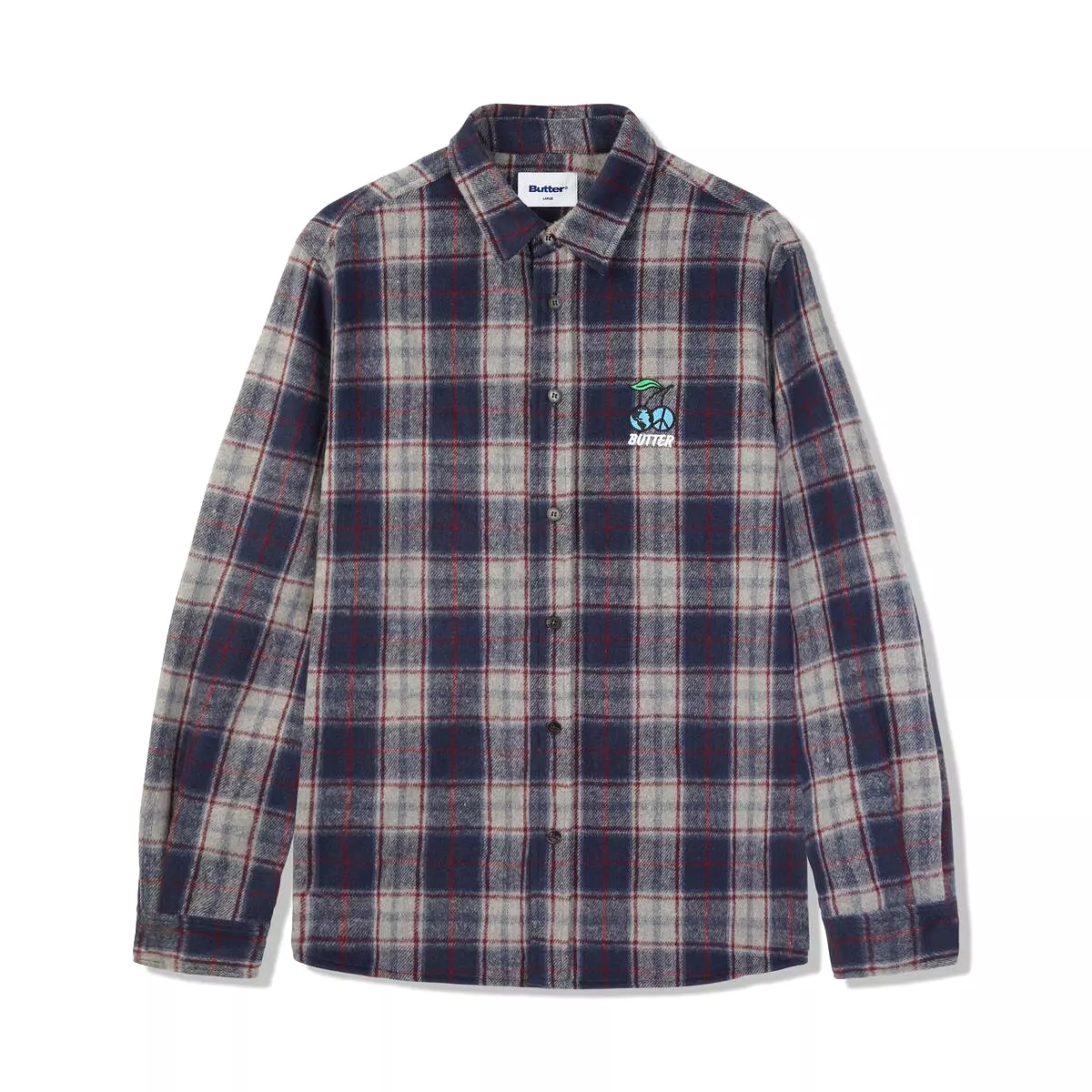 Butter Goods Cherry Flannel Shirt Navy