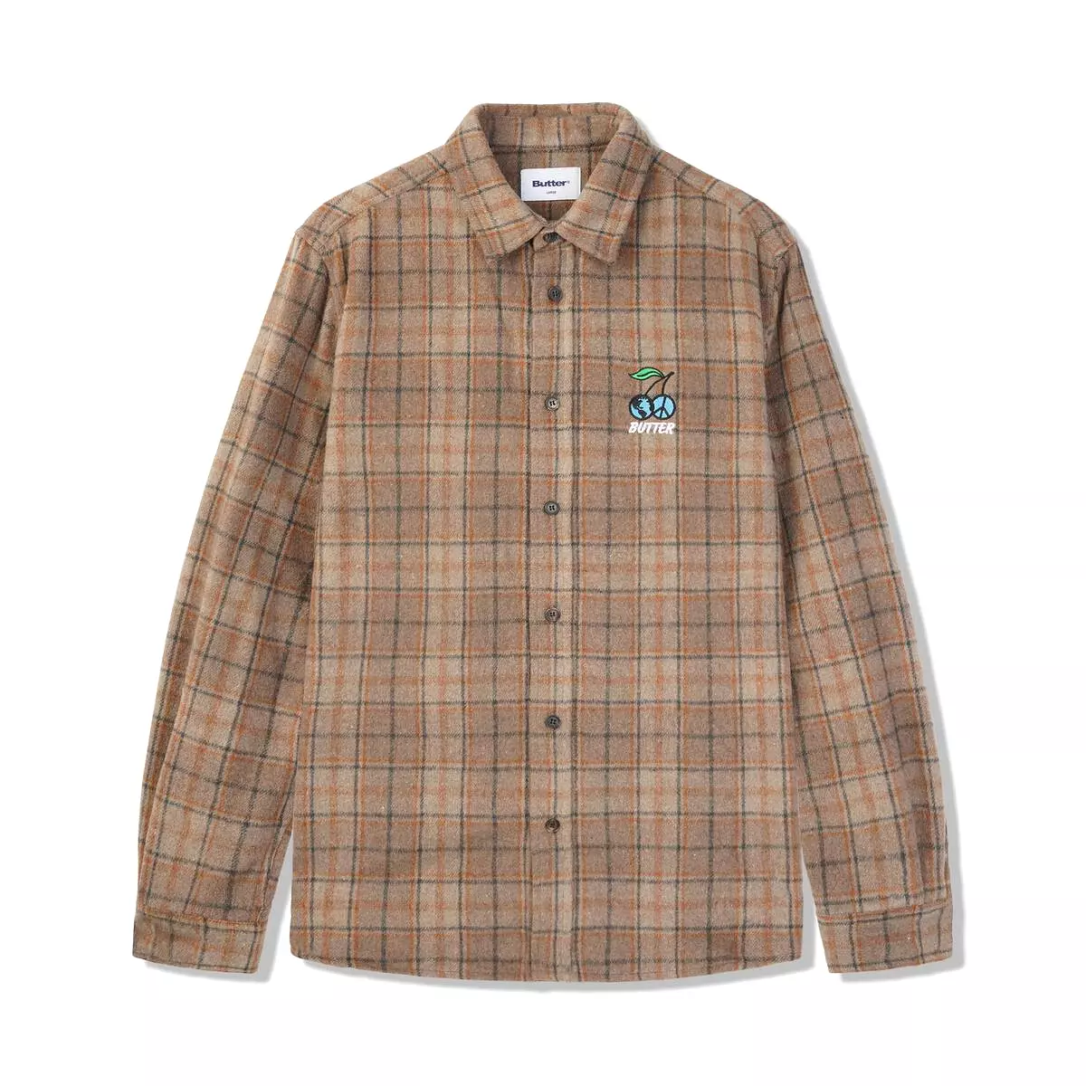 Butter Goods Cherry Flannel Shirt Taupe